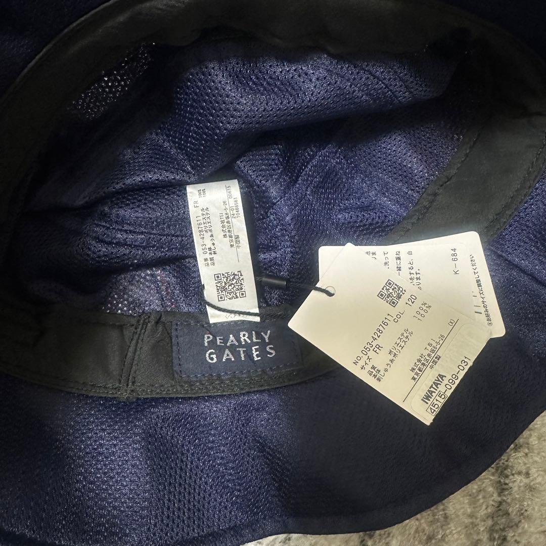 新品・未使用✨PEARLY GATES ユニセックス バケットハット ネイビー