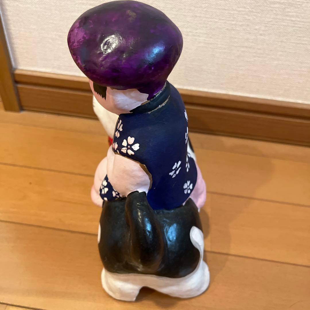 中野土人形　犬乗り童子　伝統工芸品　郷土玩具