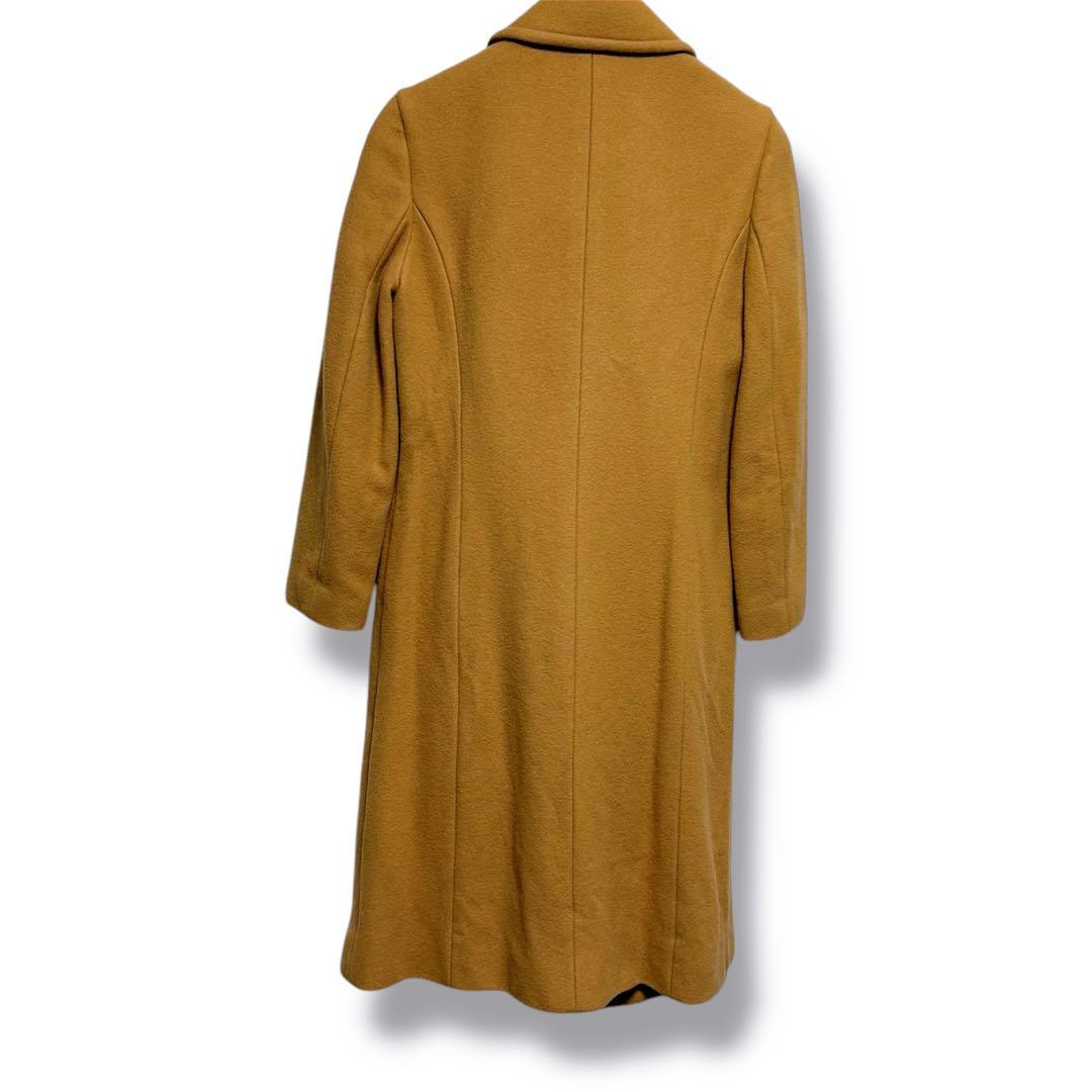 バーバリーブルーレーベル　ロングコート　ウール　キャメル　刻印ボタン　40