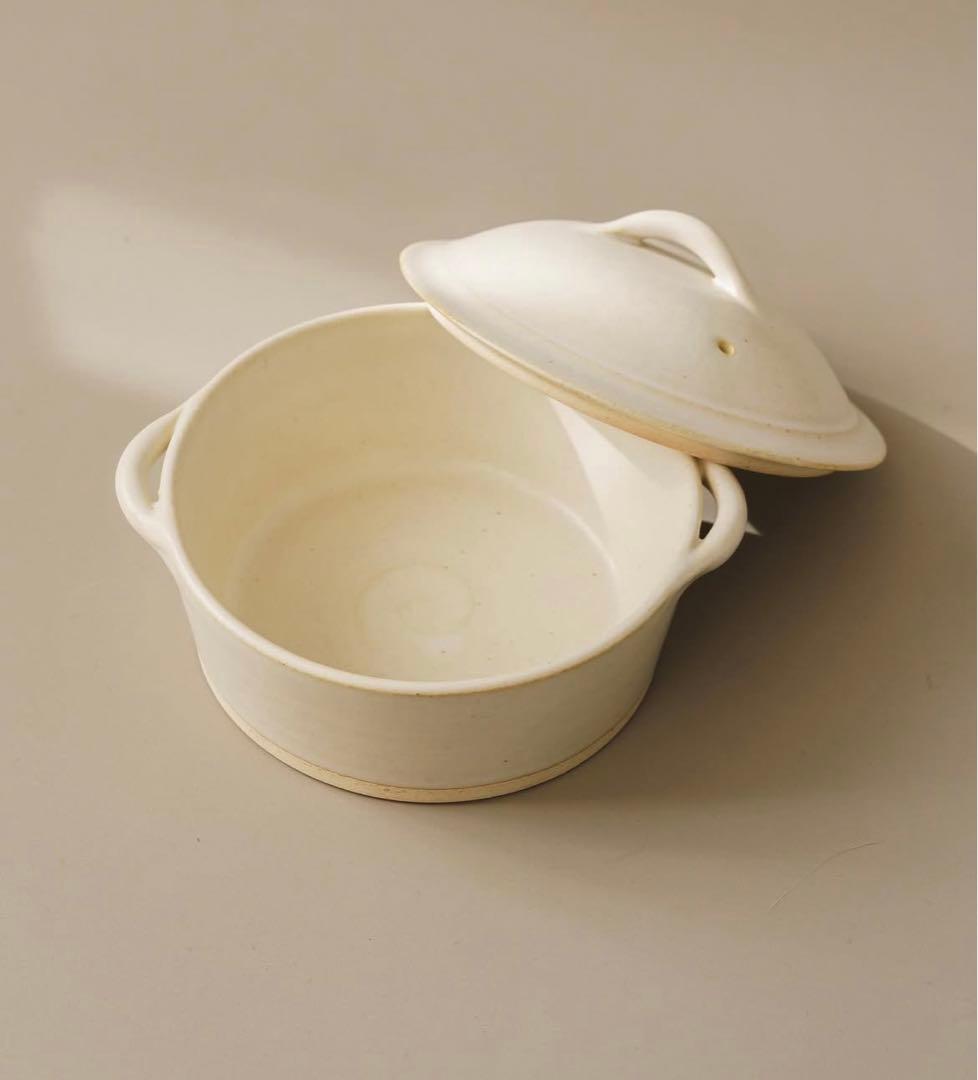 加藤かずみ さん 耐熱 蓋付きグラタン皿 土鍋 スープポット 2個セット