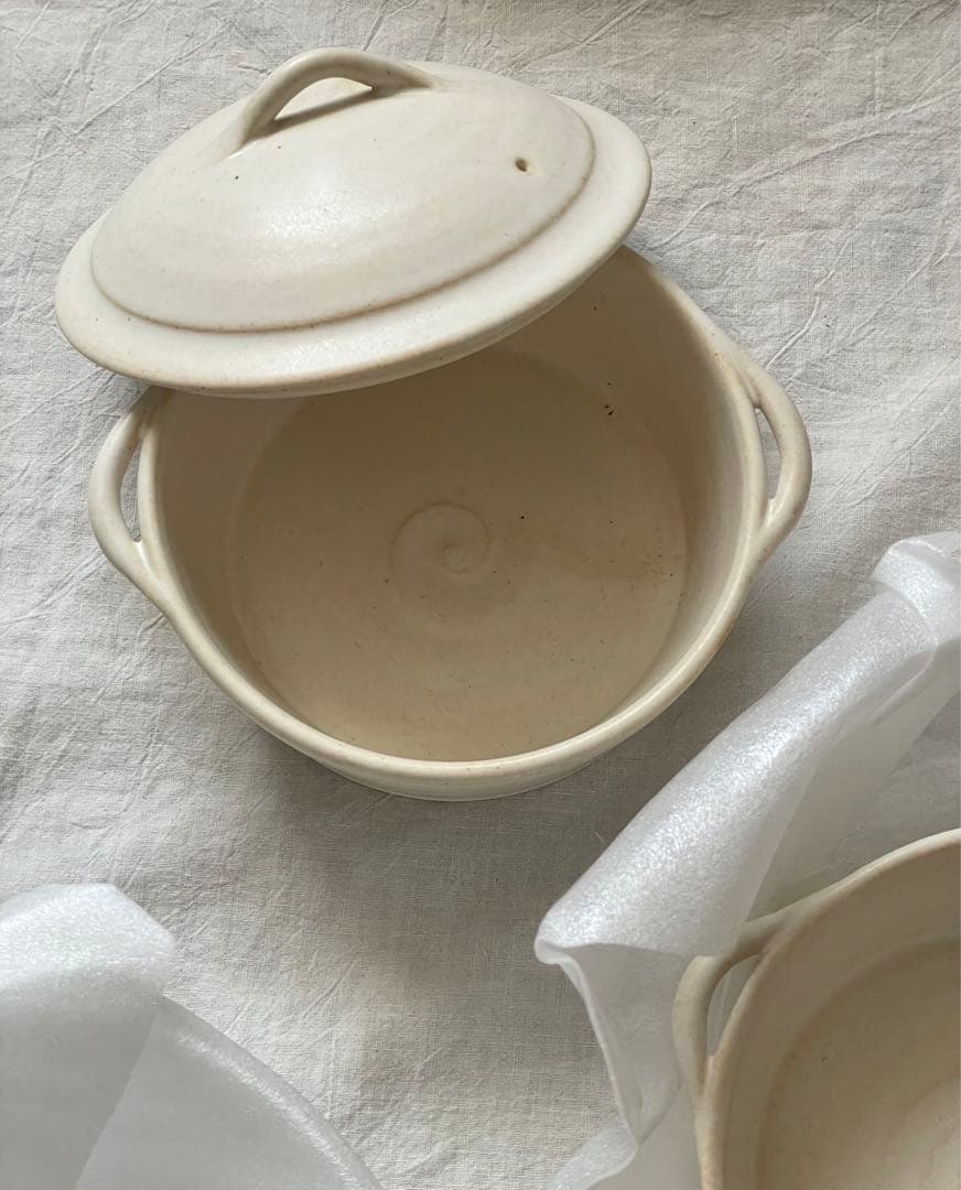 加藤かずみ さん 耐熱 蓋付きグラタン皿 土鍋 スープポット 2個セット