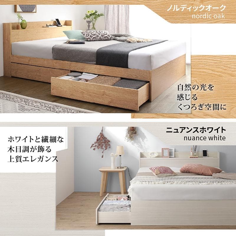 最安値！マットレスなし セミダブルベッド 収納 コンセント 送料込み！ 25