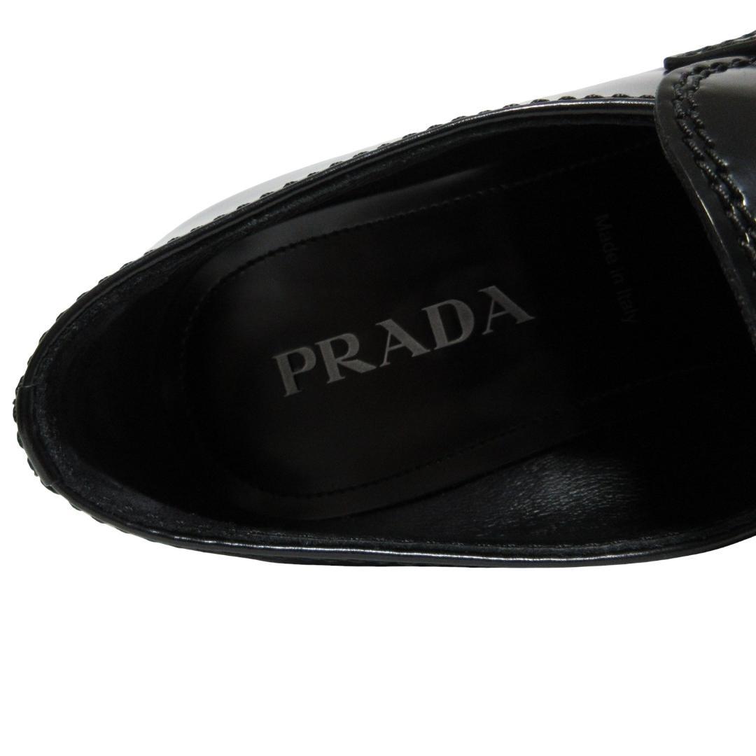 2026現行メンズ プラダ チョコレート黒ローファー8.5約27-27.5前後