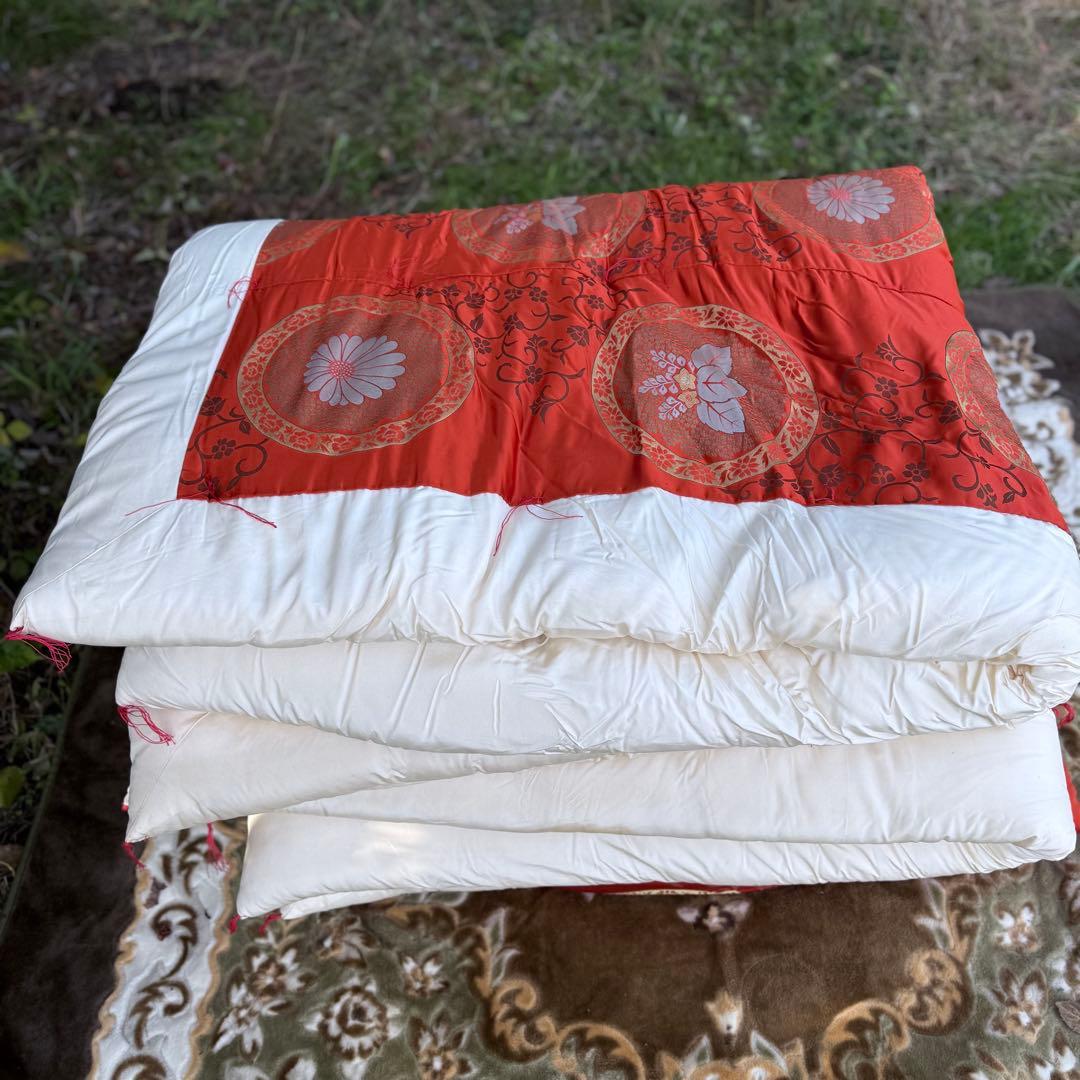 2114様感謝‼️布団恋しい寒の入FUTON蔵出掛布団赤❌赤2枚メイドインジャパン