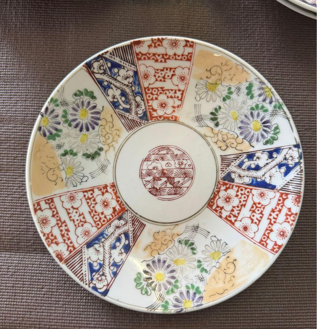 古伊万里　伊万里　色絵　中皿　蔵出し　江戸-明治