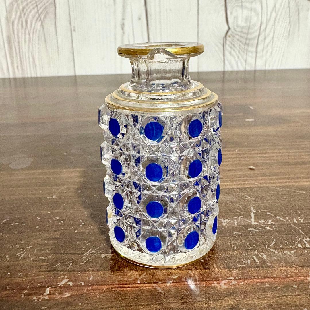 オールドバカラ　ディアマンピエーリーコバルトブルー香水瓶OLD BACCARAT