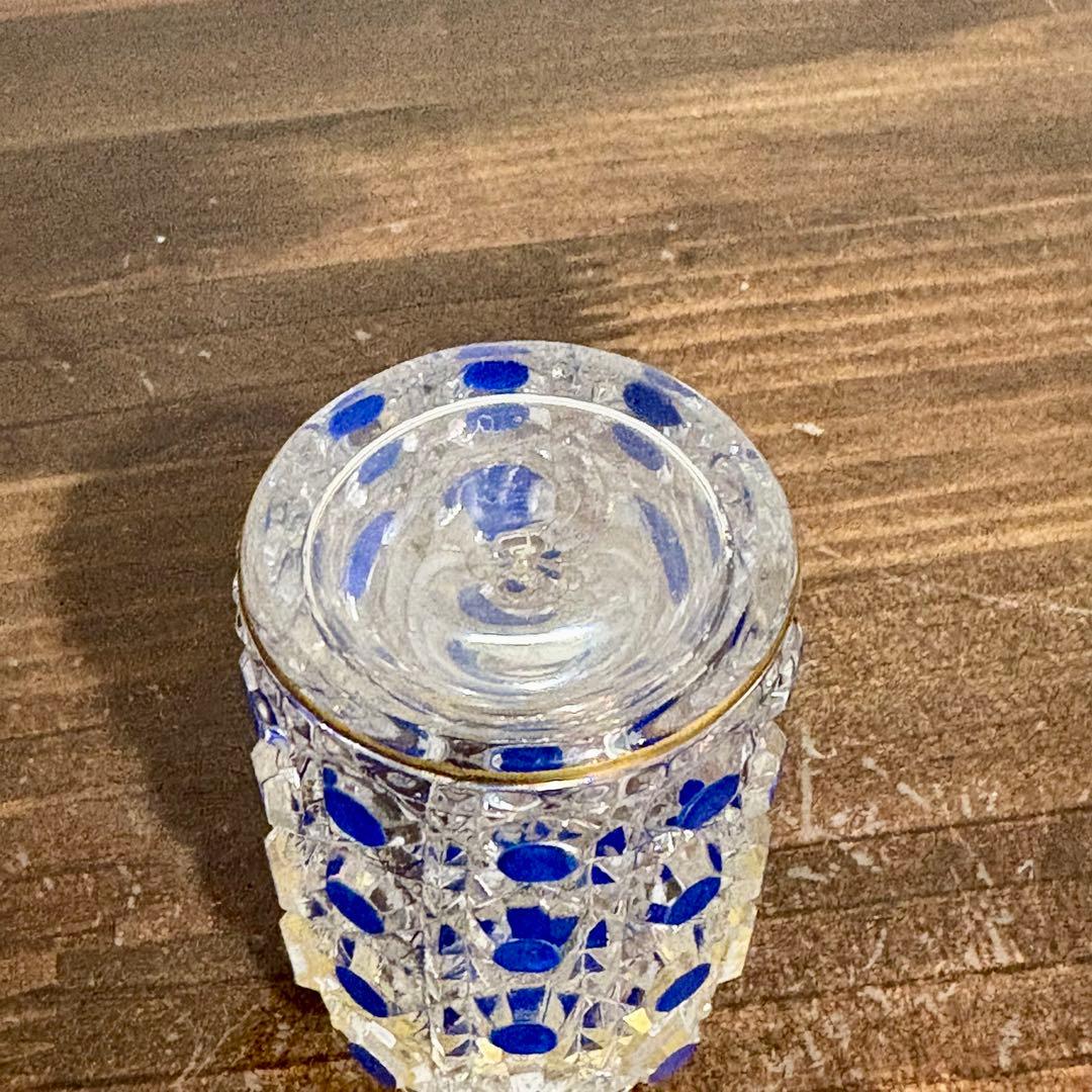 オールドバカラ　ディアマンピエーリーコバルトブルー香水瓶OLD BACCARAT