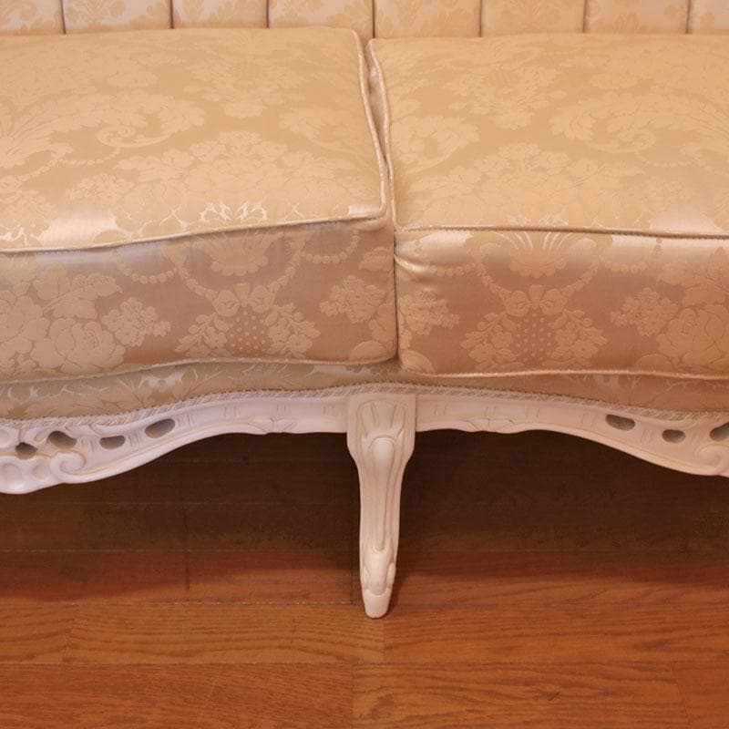 イタリア製 2人掛けソファ シャンパンゴールド ファブリック 602-853