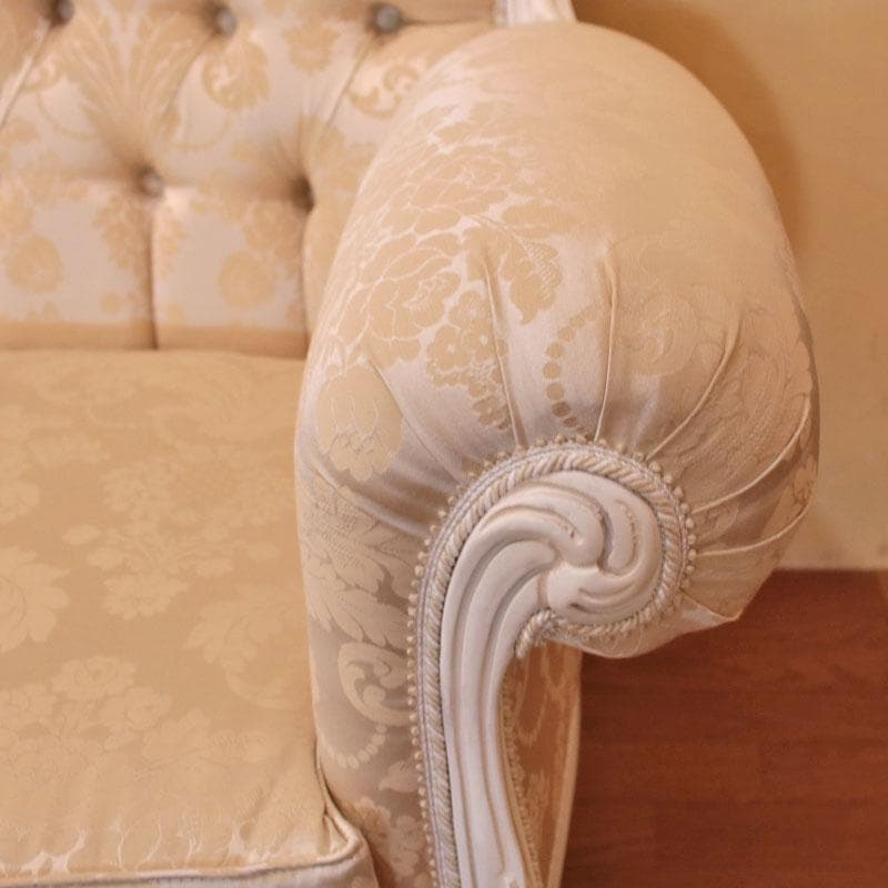 イタリア製 2人掛けソファ シャンパンゴールド ファブリック 602-853