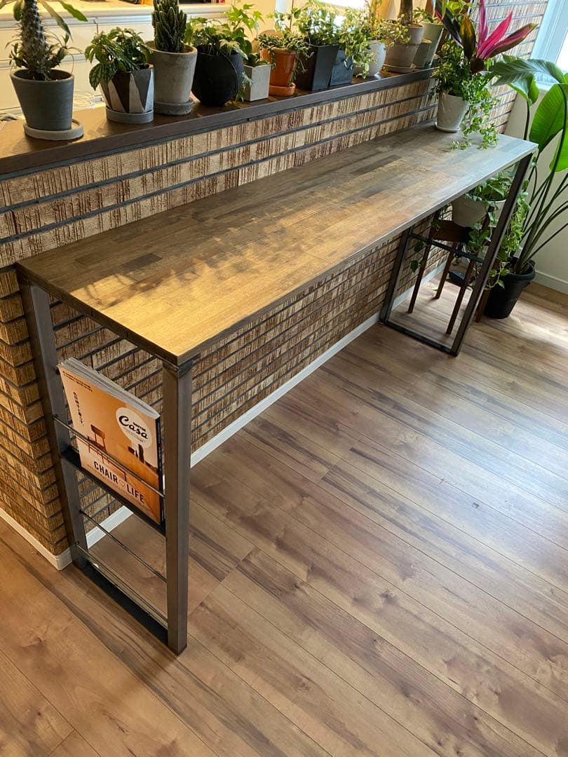 古材風☆ 横140cmGaud ガウディ☆カウンターテーブル　ハイテーブル