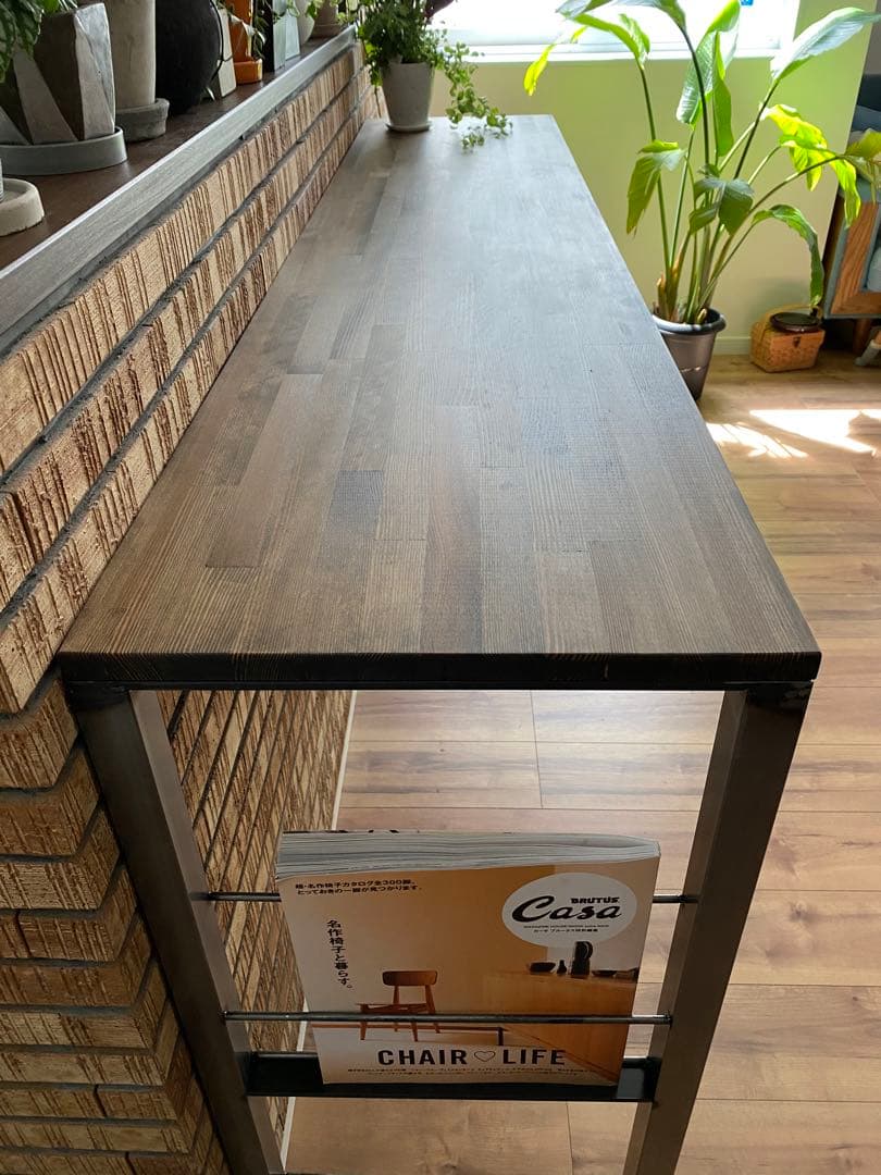 古材風☆ 横140cmGaud ガウディ☆カウンターテーブル　ハイテーブル