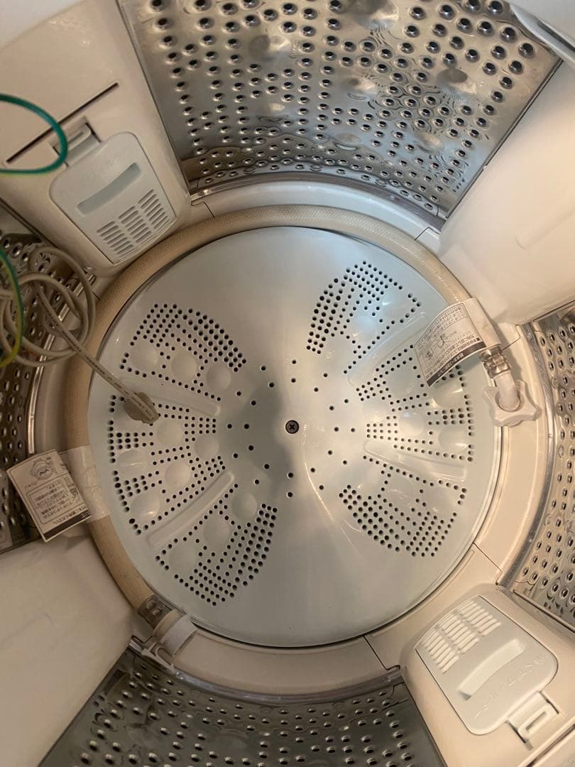 HITACHI 縦型洗濯機本体 ホワイト ステンレスドラム