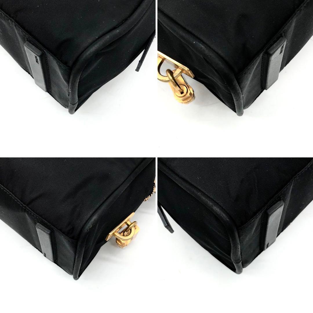 ✨美品・ギャランティ付✨プラダ ハンドバッグ 三角ロゴプレート ナイロン 黒