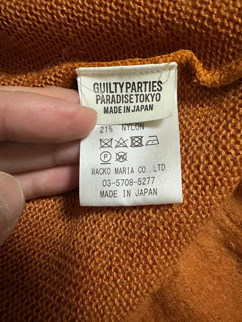 美品 ワコマリア モヘア ブレンド ミドルゲージ シャギー ニット セーター