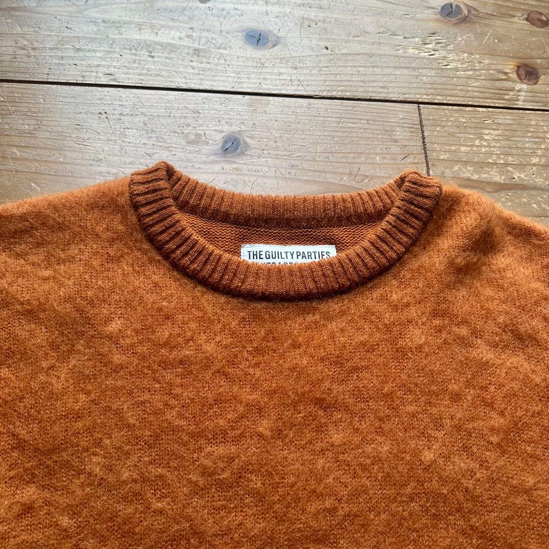 美品 ワコマリア モヘア ブレンド ミドルゲージ シャギー ニット セーター