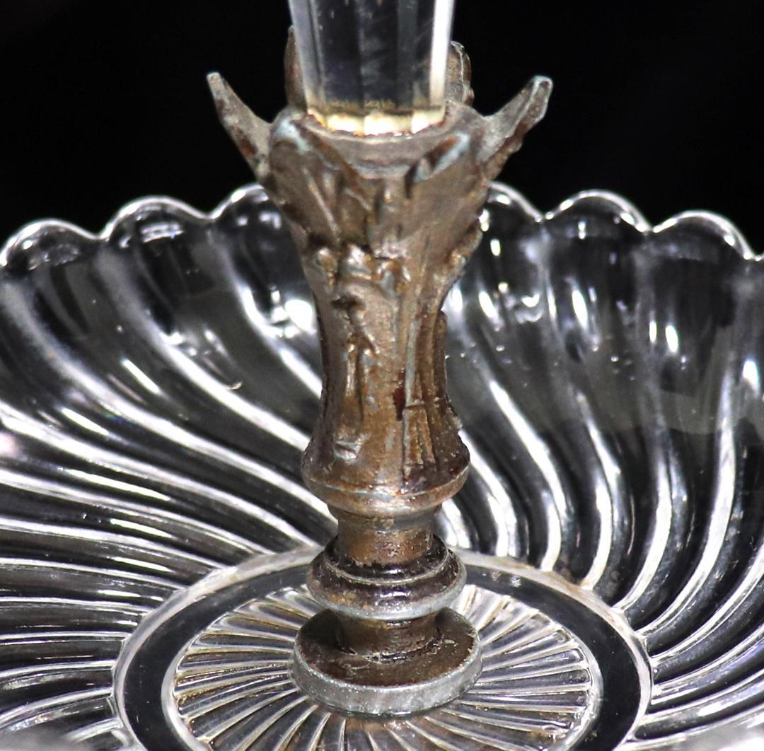 オールド・バカラ 博物館級 大型センターピース花瓶&コンポート30cm 台座付き