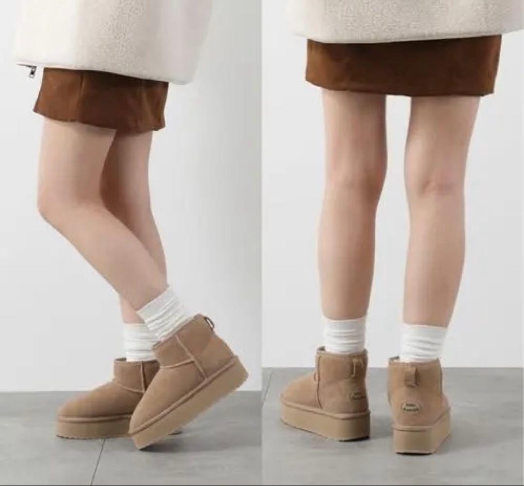 【新品】箱無 EMU Australia ムートンブーツ ベージュ 24cm/7