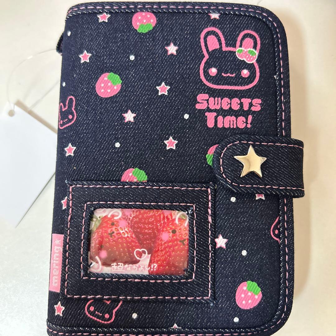 MERING メリング シール帳 デニム イチゴ バインダー とシール台紙セット