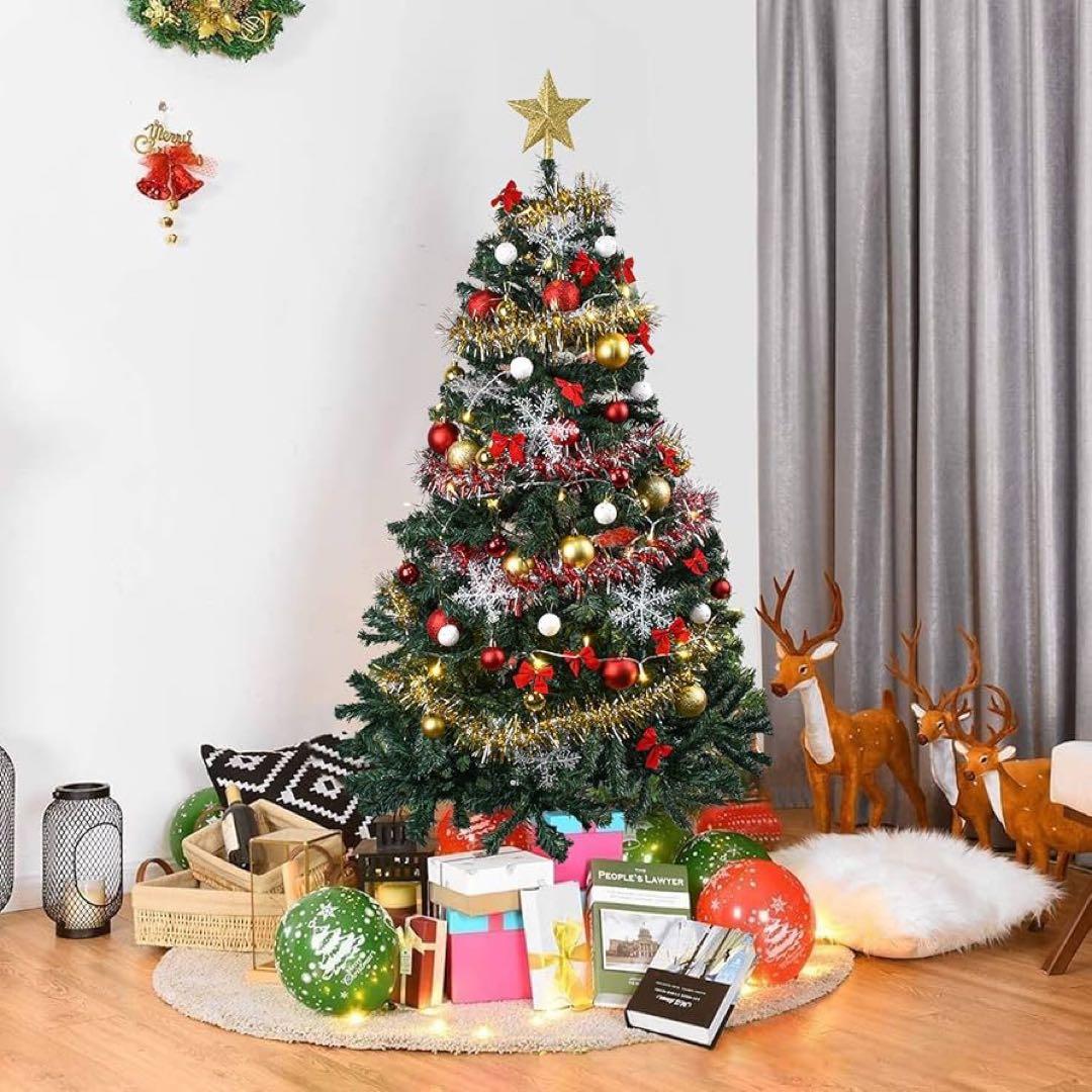 栄　2個おまとめ　クリスマスツリーセット 150cm LED飾りライト