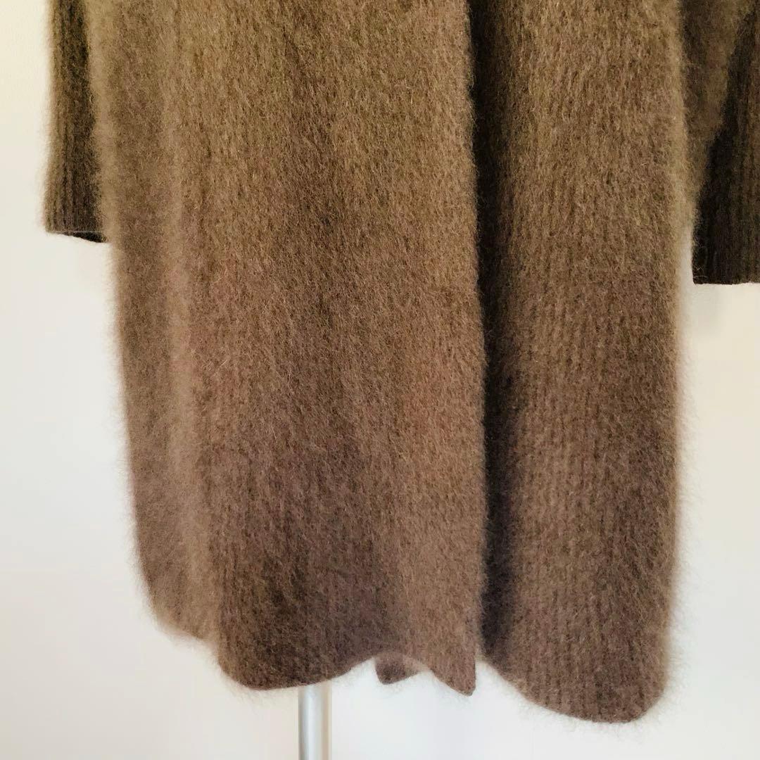 美品✨ガリャルダガランテ ふわふわラクーン100% ロングカーディガン ブラウン