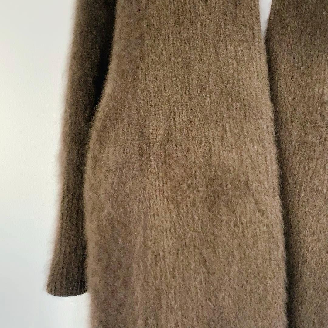 美品✨ガリャルダガランテ ふわふわラクーン100% ロングカーディガン ブラウン