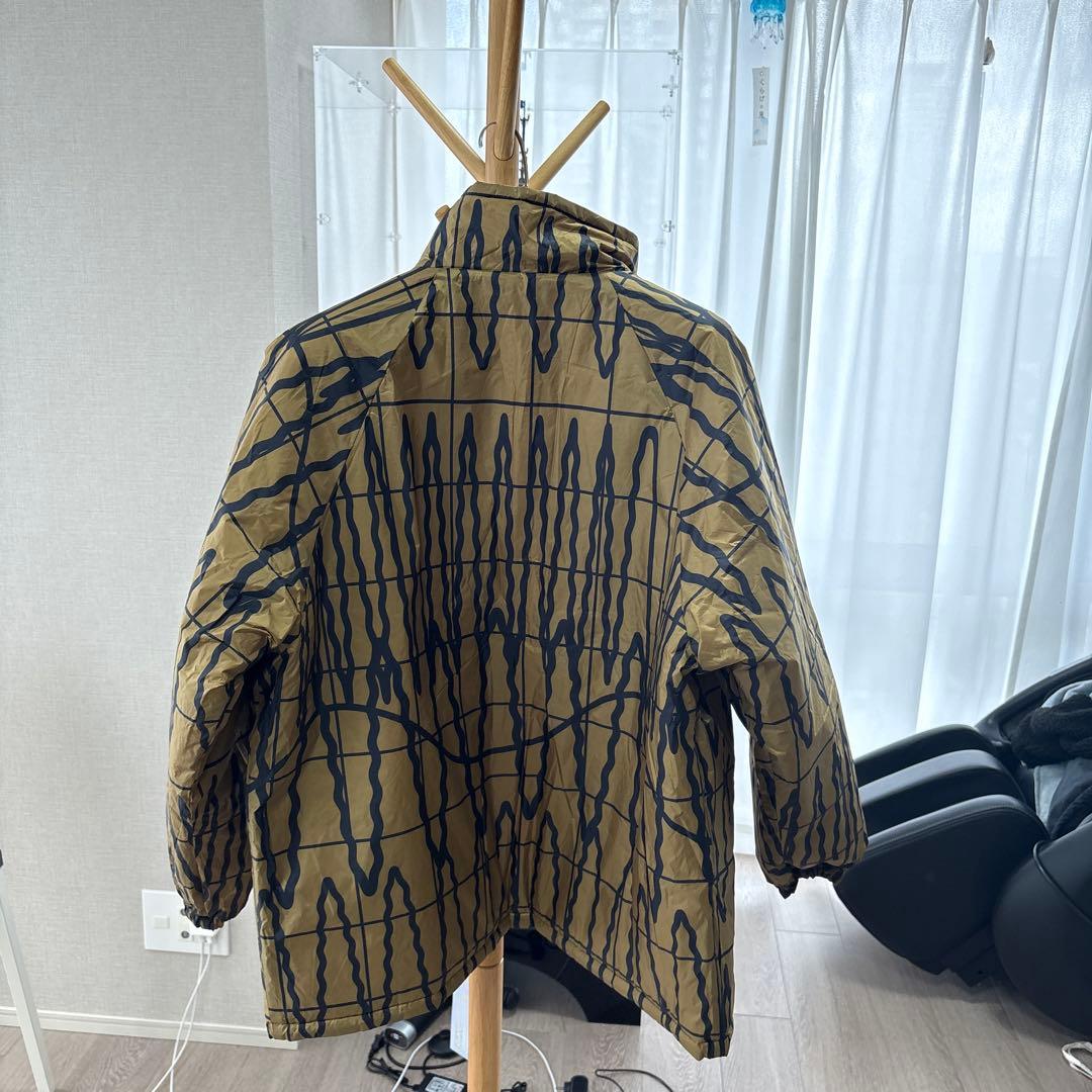 Cav empt ナイロンジャケット 波形模様 ブラウン/カーキ