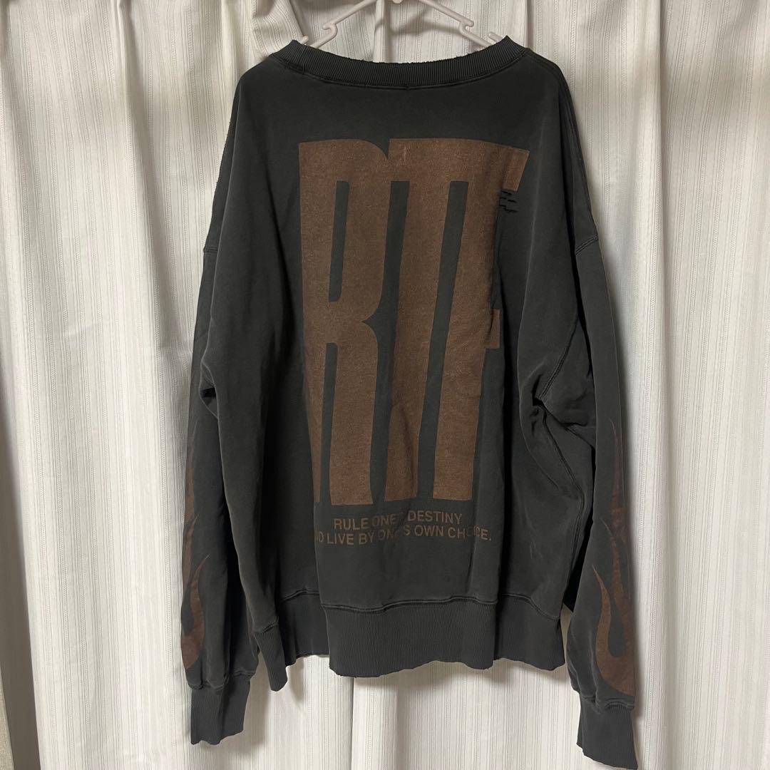 FLAME CREW NECK スウェットRULE THE FATE