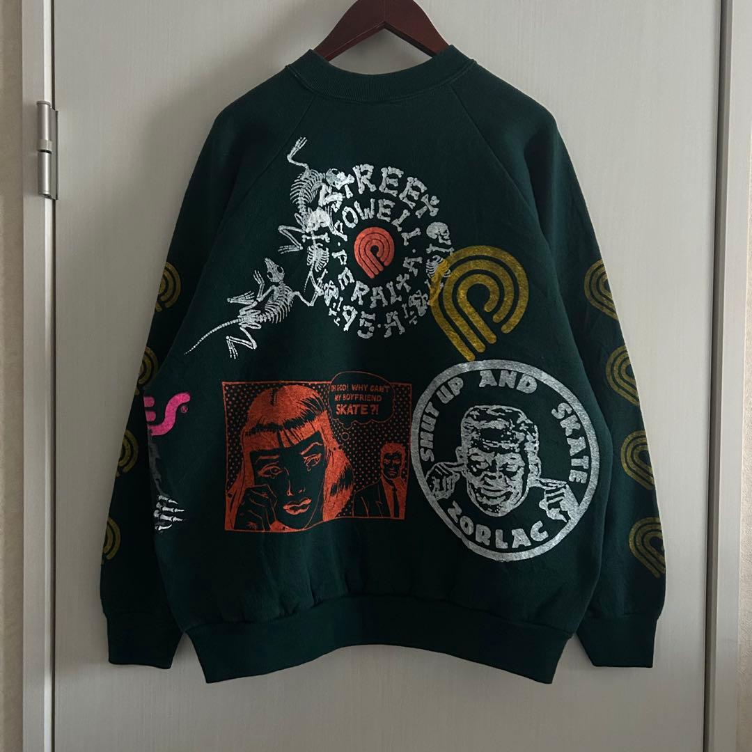 ★オールドスケート マルチプリント ブート スウェット パウエル サンタクルーズ