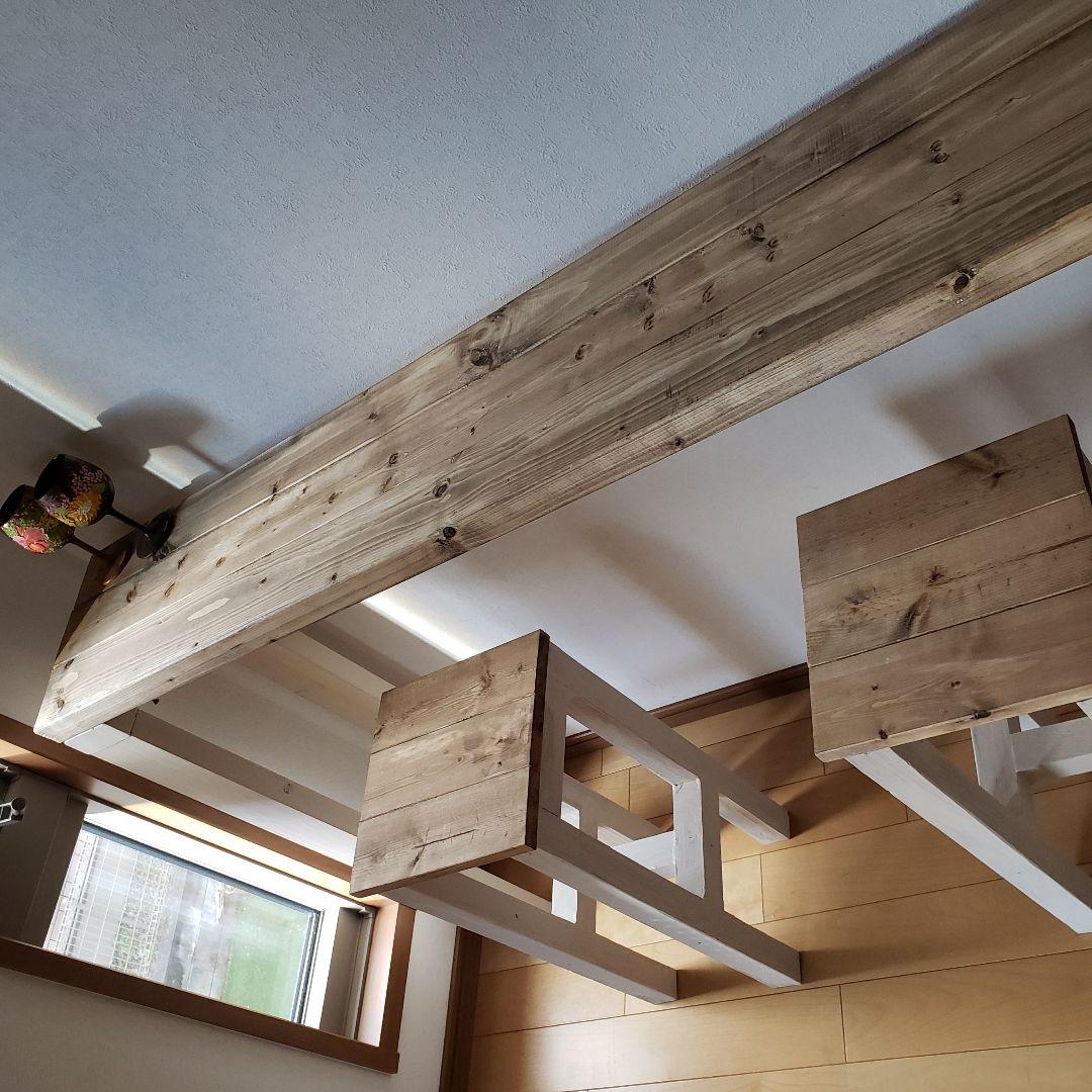 150×35 90 カウンターテーブル 無垢材　アンティーク風　木目調　天然素材