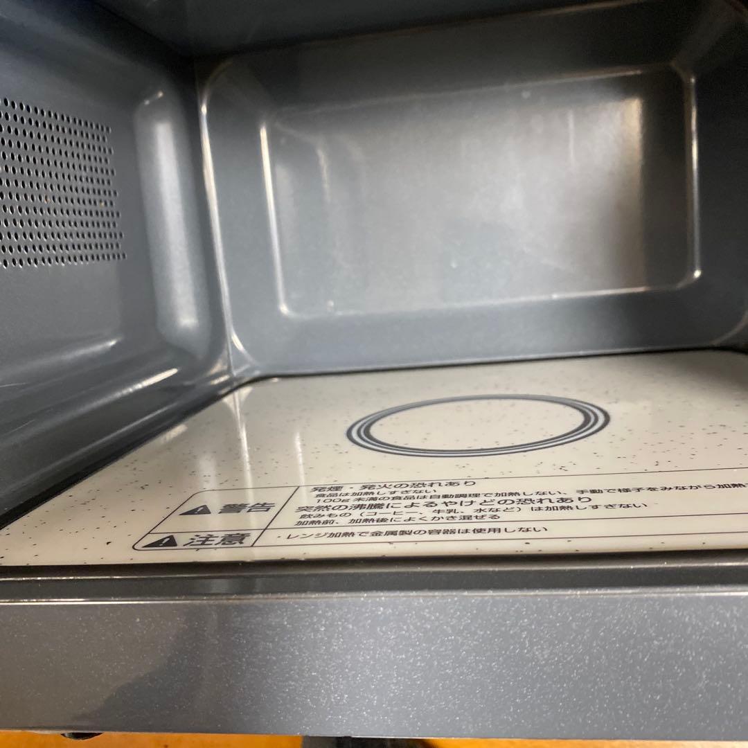 ヤマゼン 庫内フラット 18L 電子レンジ YRL-F180-B ブラック中古