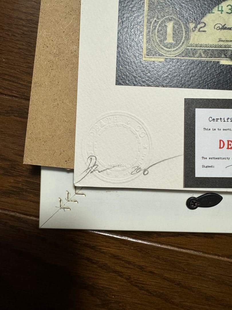 DEATH NYCのアートポスター ディズニー ドル紙幣 星条旗