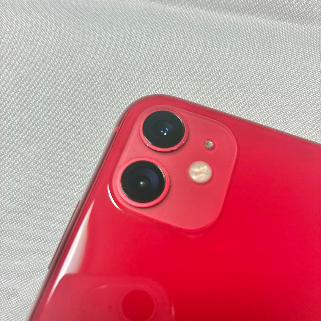 iPhone11 128GB レッド イヤフォン・ACアダプタ付き