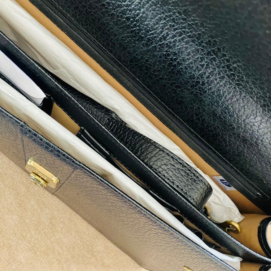 新品！ 銀座 タニザワTanizawa ブラック レザー ビジネスバッグ 本革