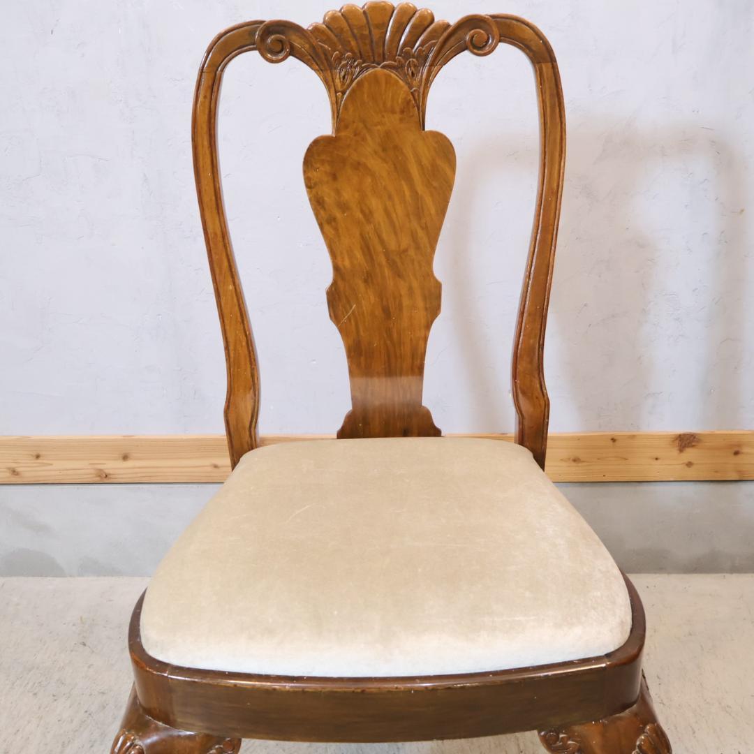 ロイズアンティークス クイーンアン ダイニングチェア 2脚セット アンティーク