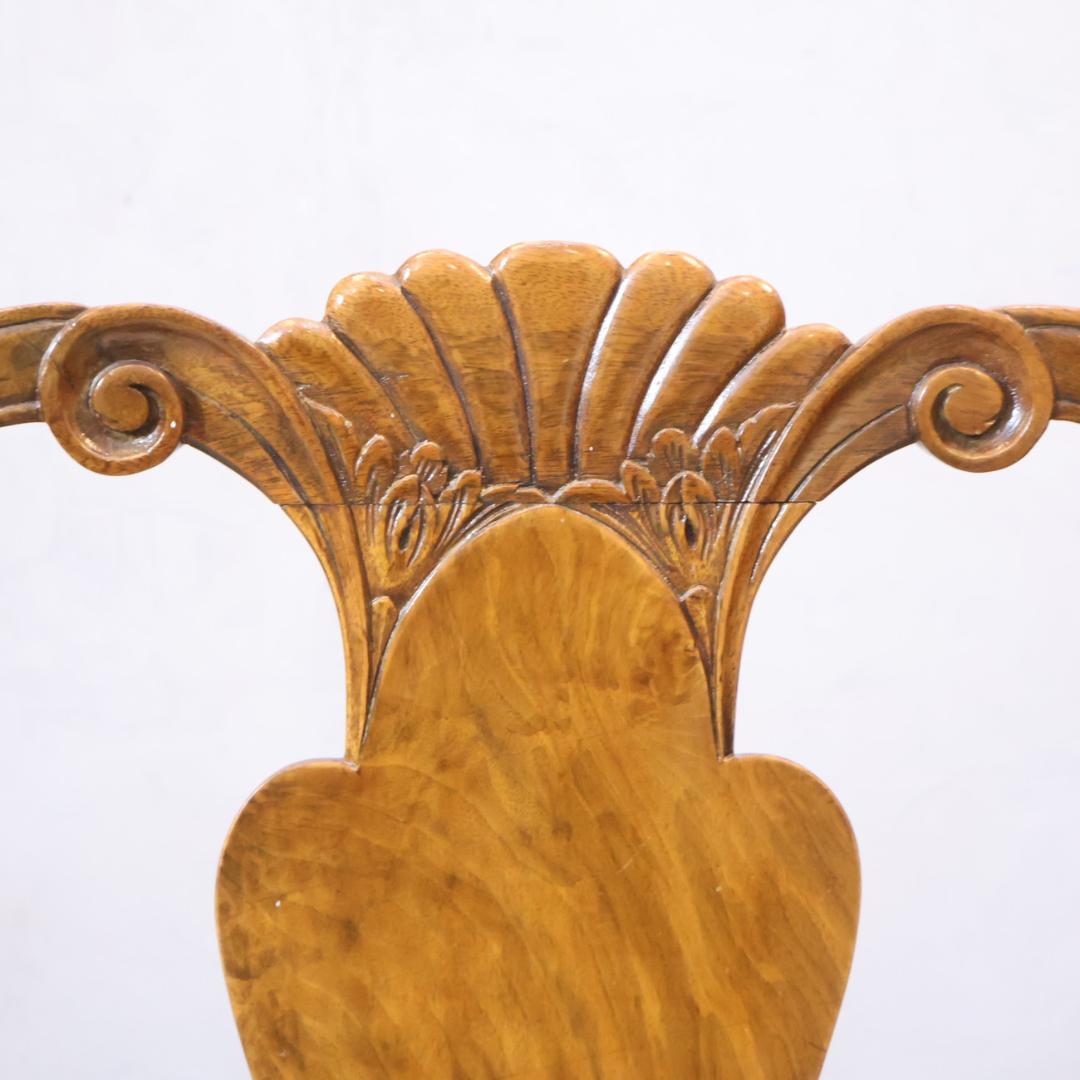 ロイズアンティークス クイーンアン ダイニングチェア 2脚セット アンティーク