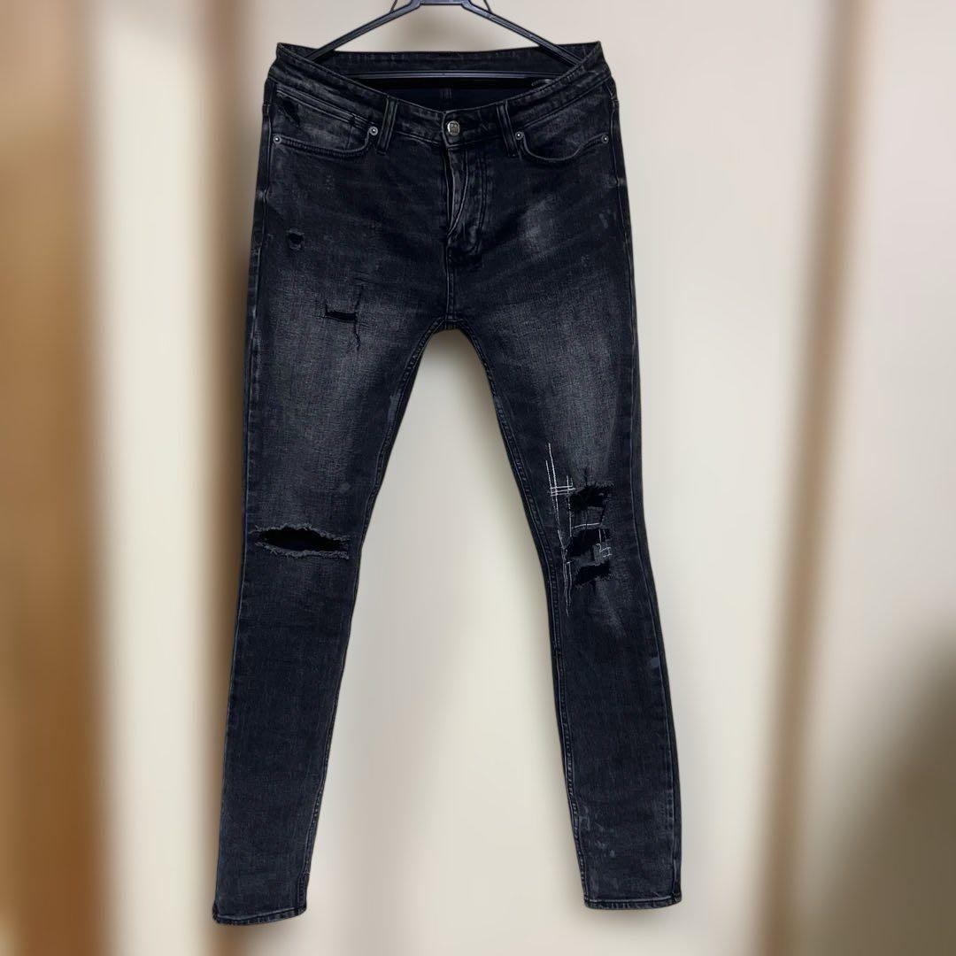 Ksubi スビ ブラック ダメージ デニム パンツ スキニー