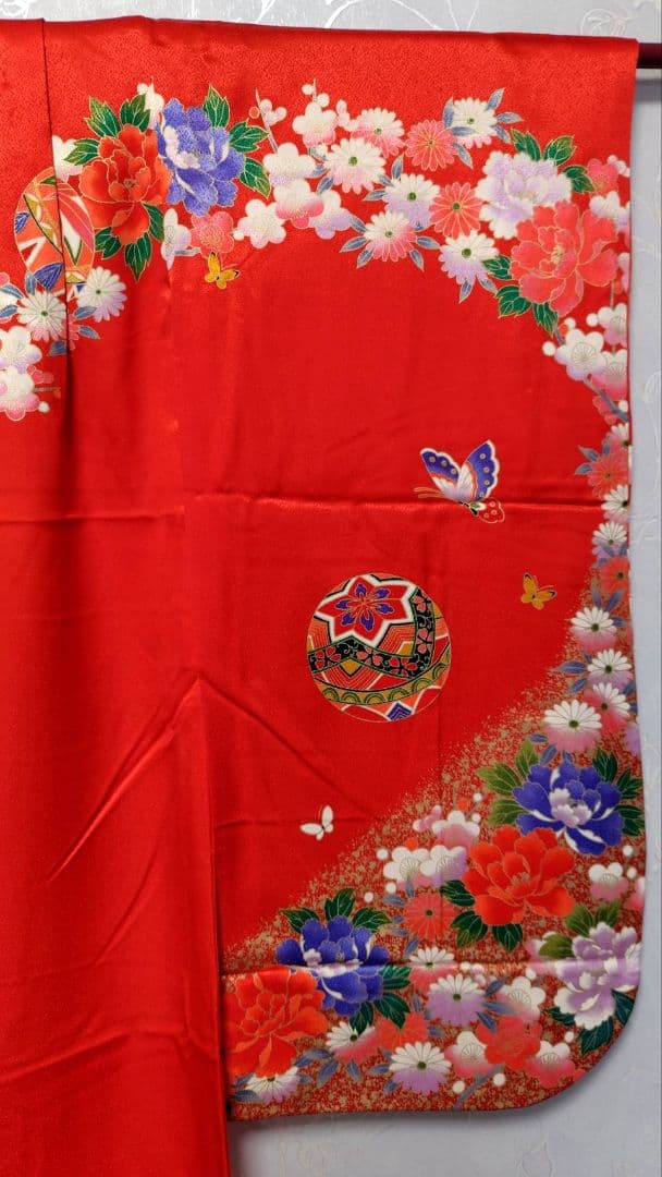 RK552子供着物着丈133センチ裄丈51センチ正絹めちゃくちゃ綺麗美品