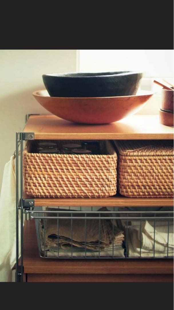 無印良品　重なるラタン　6個セット