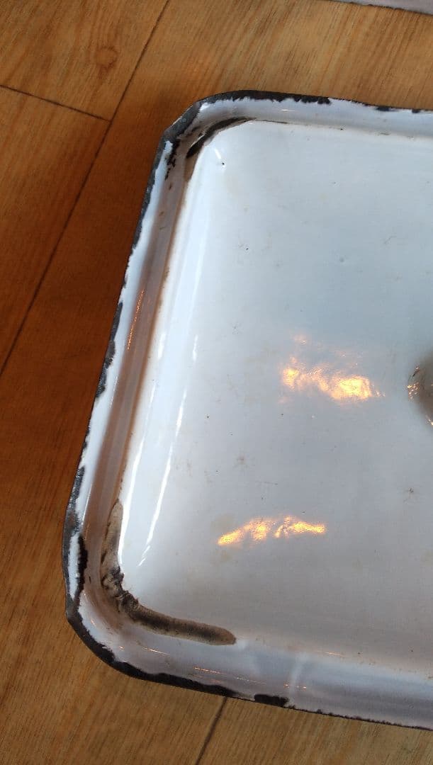 ブレッド缶パン缶 #ホーローホワイトブレッドボックス #アンティーク