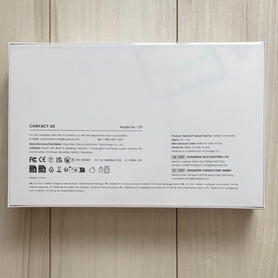 タブレット10インチ Android 15 Wi-Fiモデル 8コア ブラック