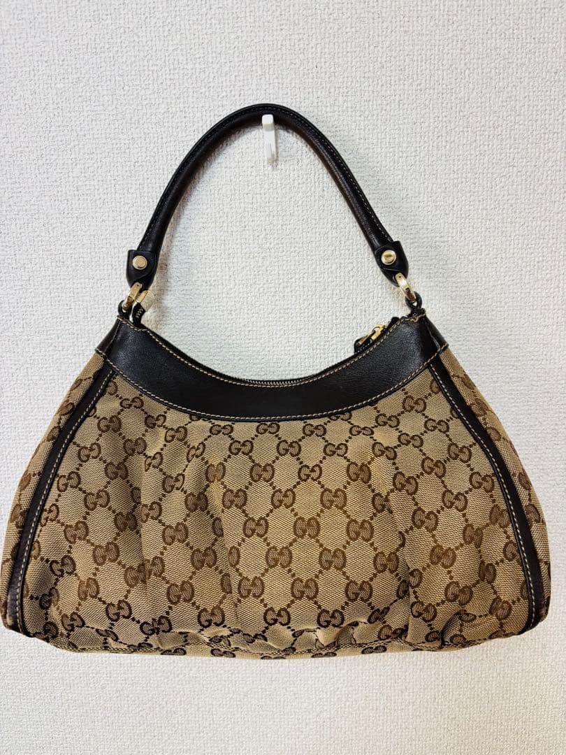 Gucci ロゴ ハンドバッグ ベージュ/ブラウン
