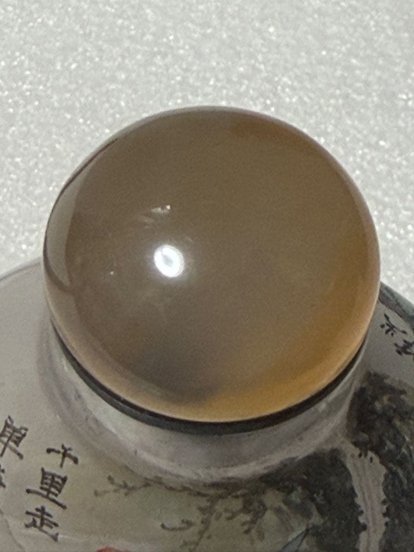 ガラス製スナップボトル 馬に乗った武士の絵