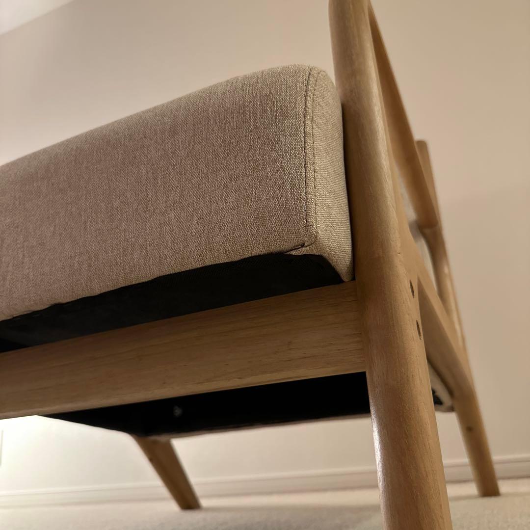 モダン 1人掛けソファ ベージュ