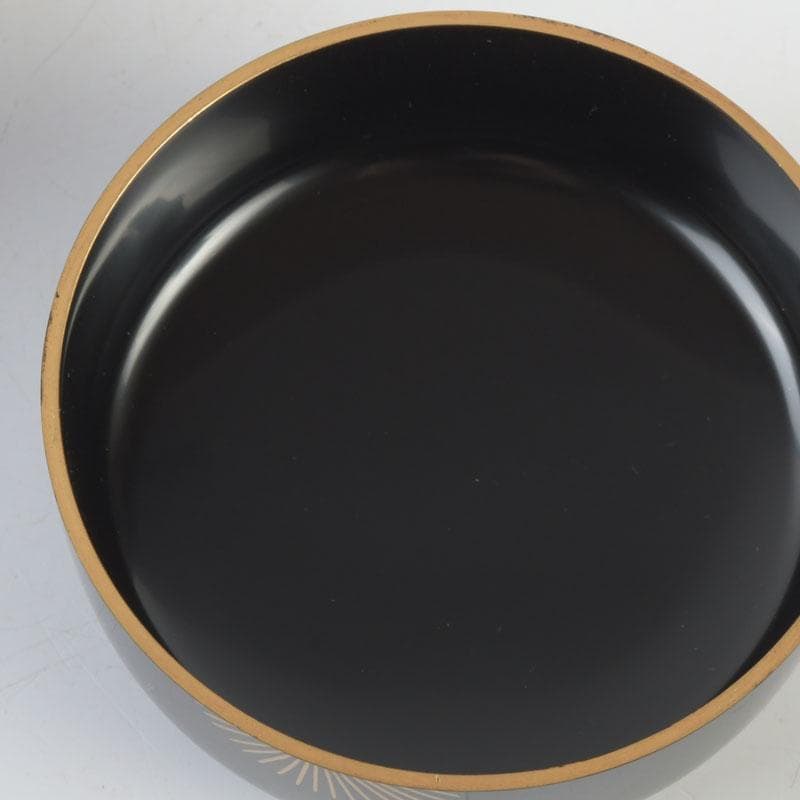 茶道具　松雲作　唐松蒔絵　棗　共箱　V　9798