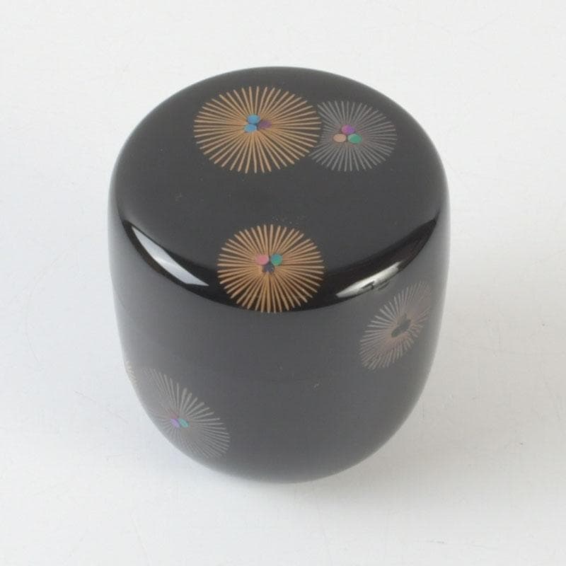 茶道具　松雲作　唐松蒔絵　棗　共箱　V　9798