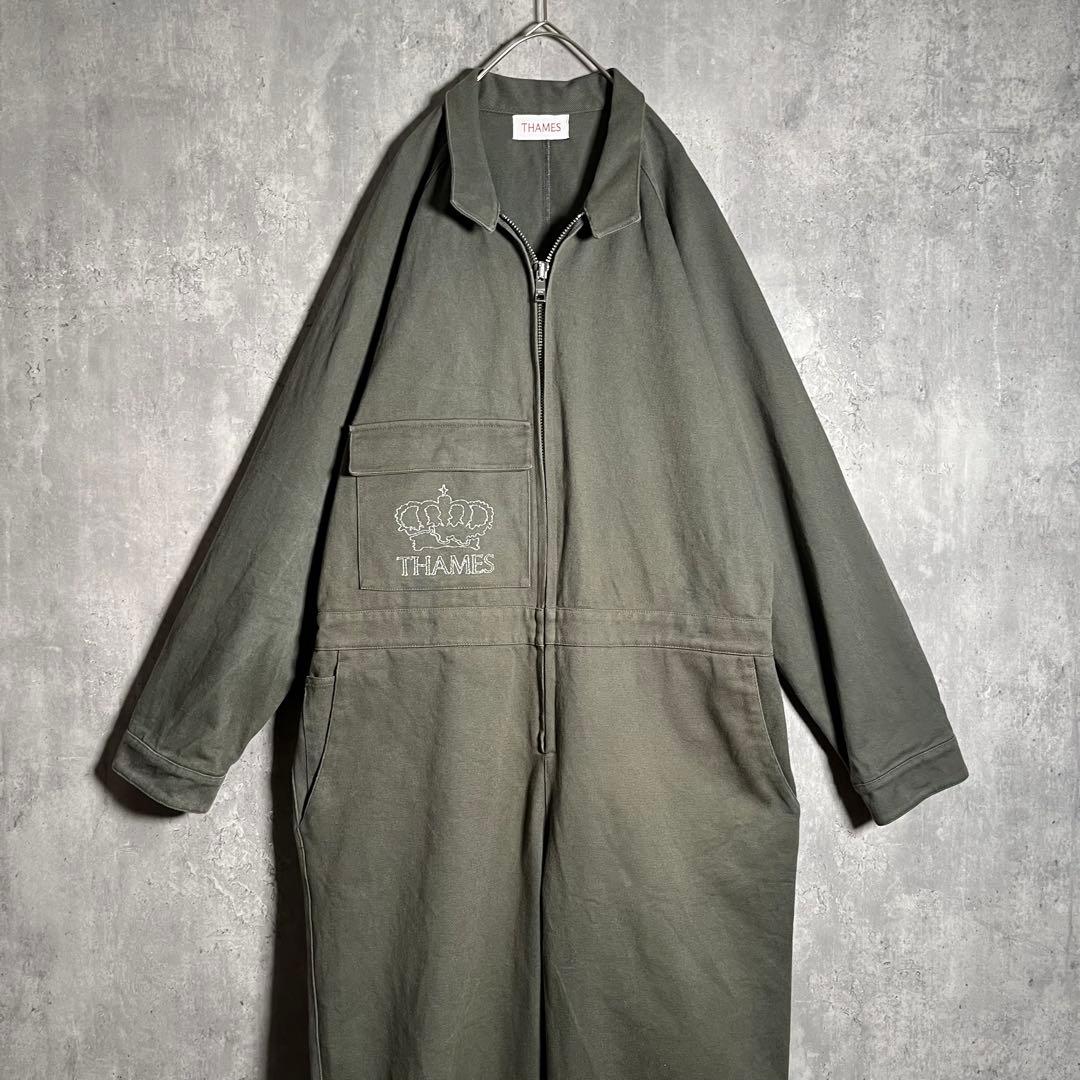 希少⭐️ THAMES MMXX. テムズ つなぎ オールインワン L オリーブ