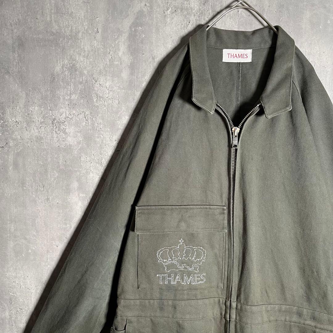 希少⭐️ THAMES MMXX. テムズ つなぎ オールインワン L オリーブ