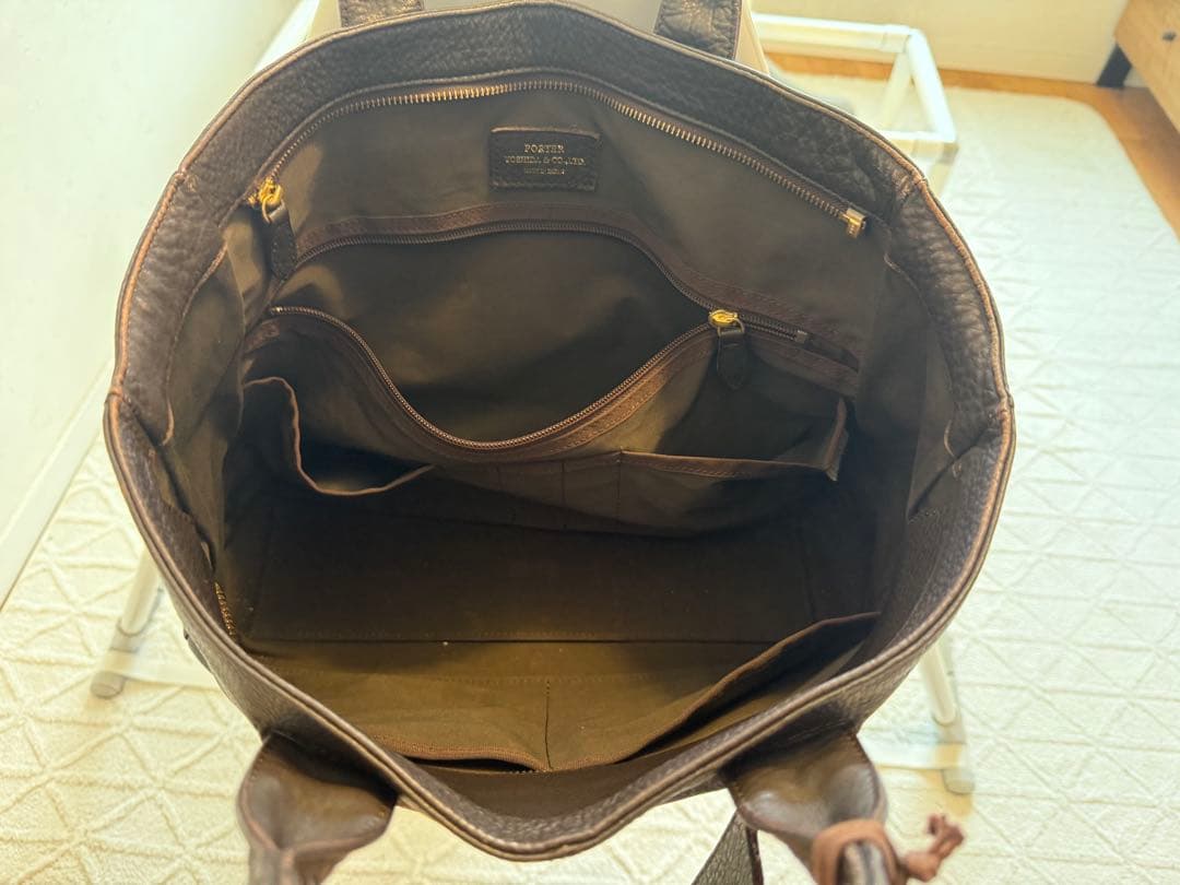 PORTER レザー ビジネスバッグ ダークブラウン