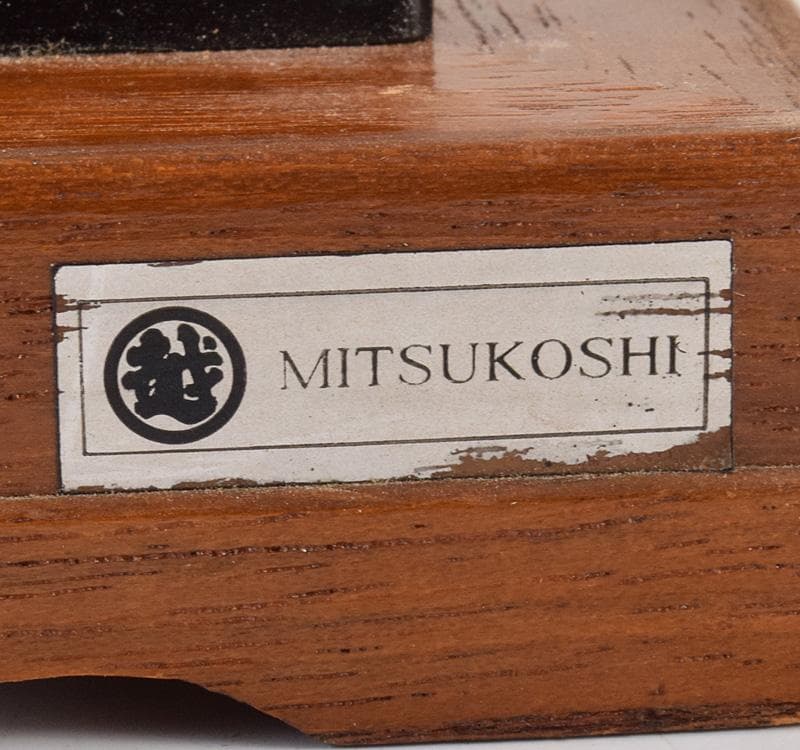 三越謹製　銀製刻印　宝船　約261ｇ　置物　ガラスケース付　D　R5089C