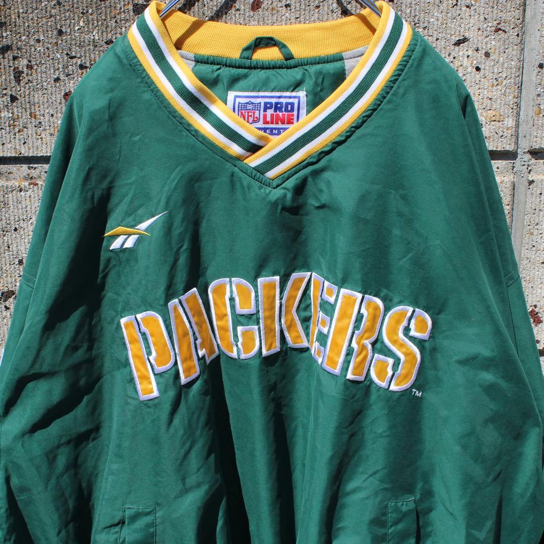 Reebok × NFL グリーンベイ パッカーズ XL 古着 プルジャケット